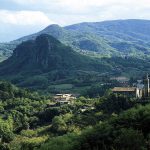 Veduta di Teolo e dei Colli Euganei