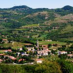 Veduta di Teolo e dei Colli Euganei